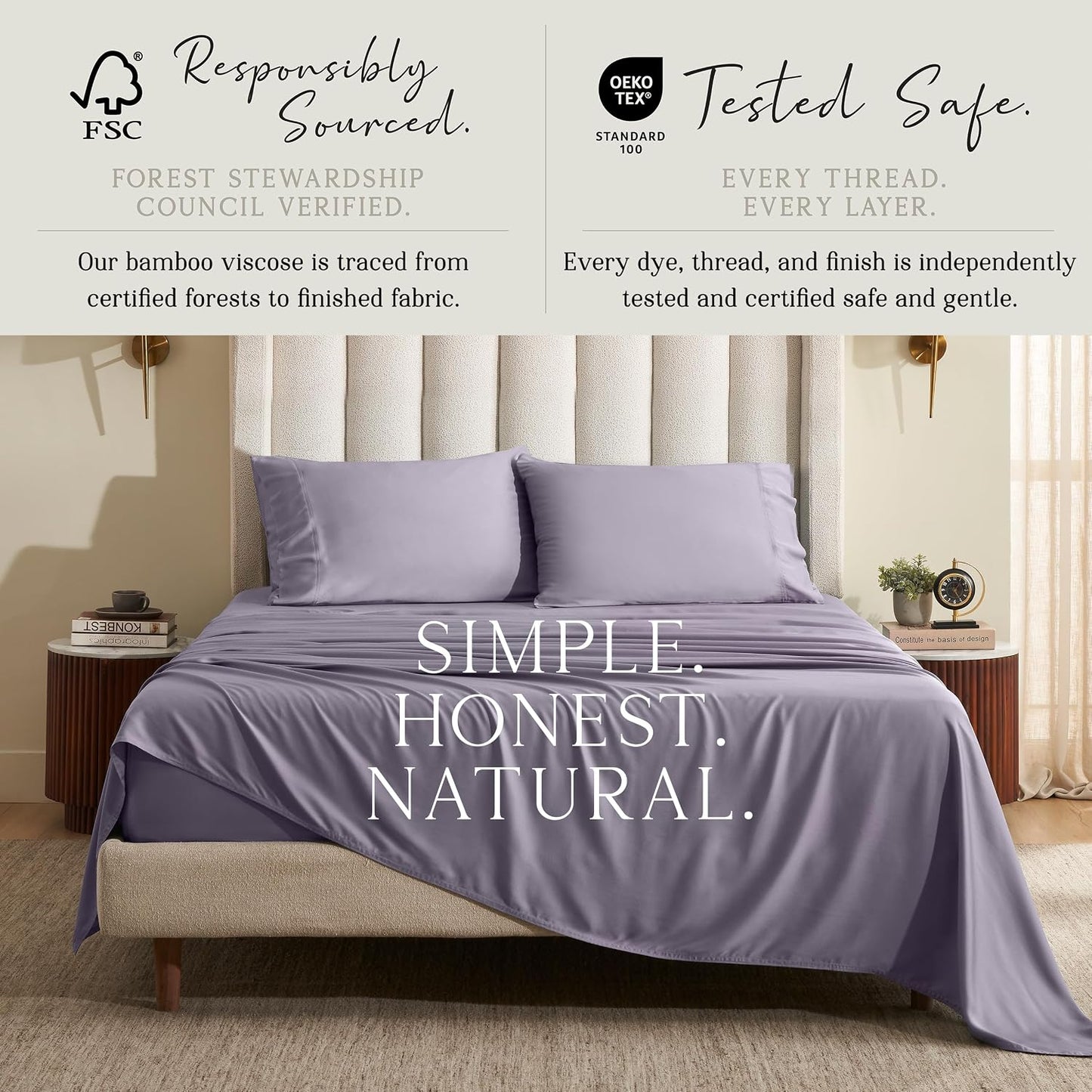 Luxury Bamboo Viscose King Size Pillowcase Set