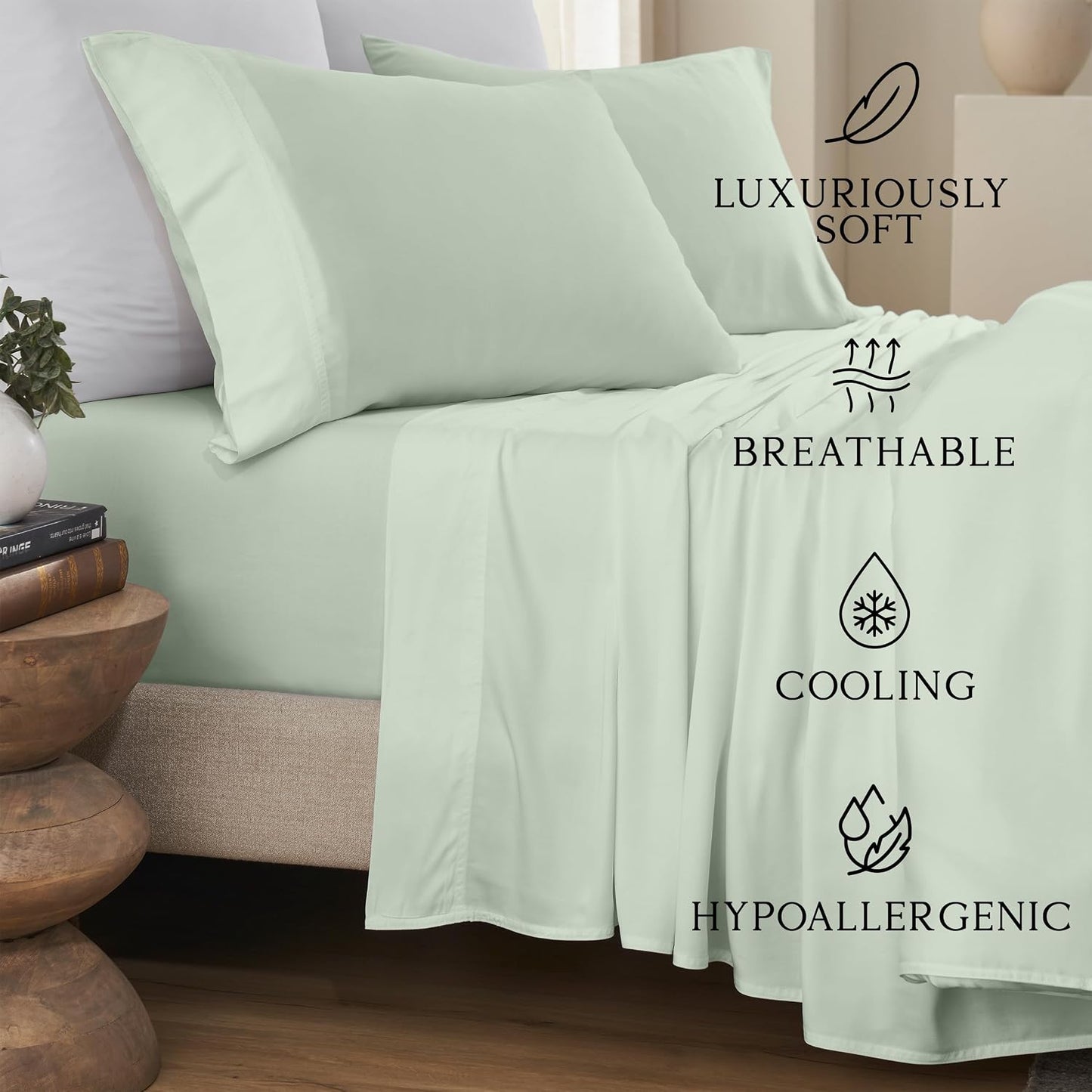 Luxury Bamboo Viscose King Size Pillowcase Set