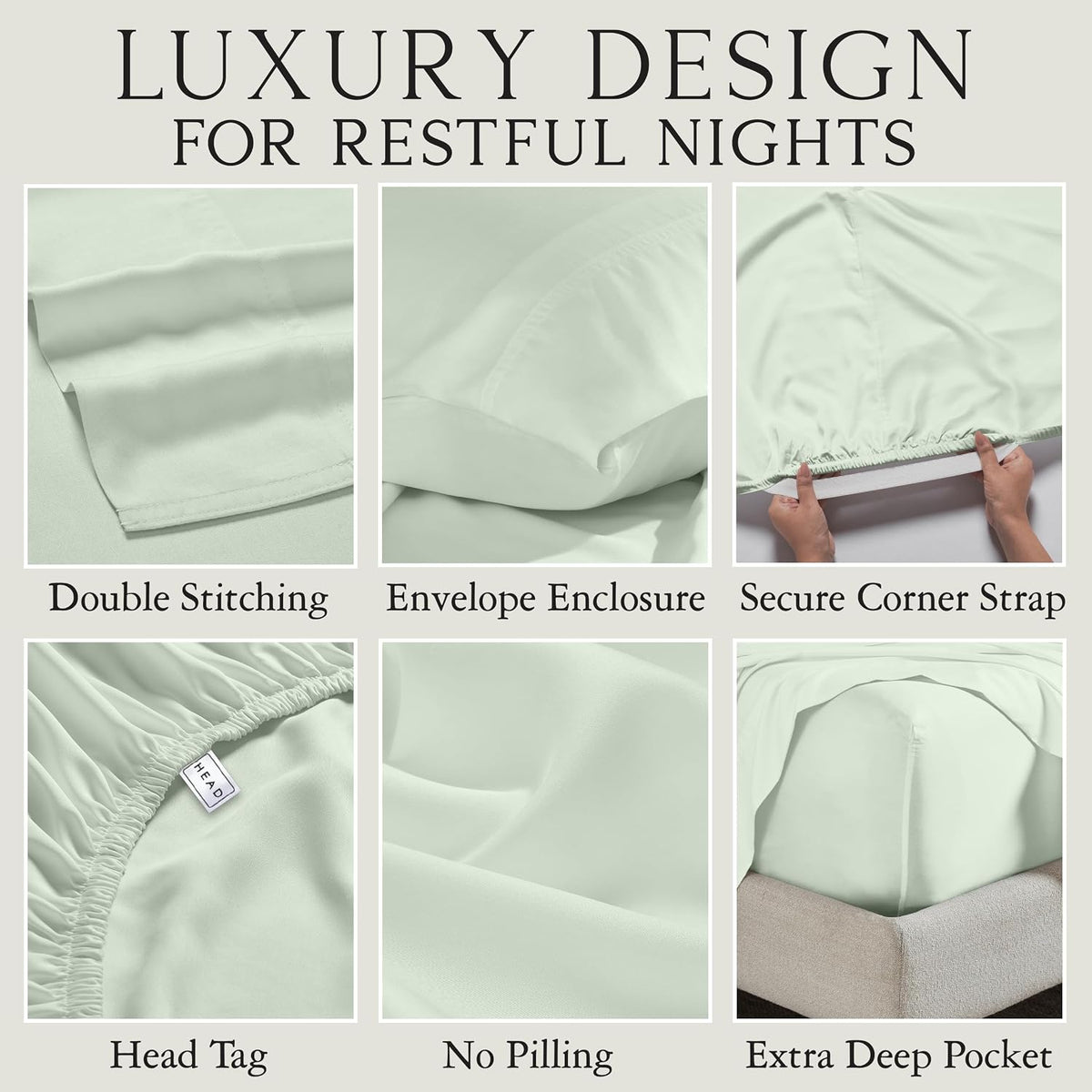 Luxury Bamboo Viscose King Size Pillowcase Set