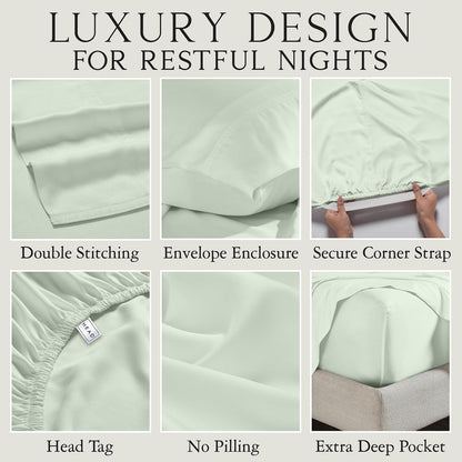 Luxury Bamboo Viscose King Size Pillowcase Set