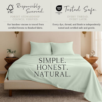 Luxury Bamboo Viscose King Size Pillowcase Set