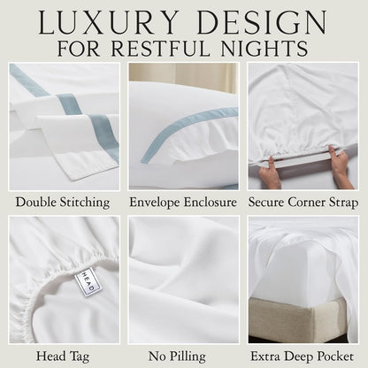 Luxury Bamboo Viscose King Size Pillowcase Set