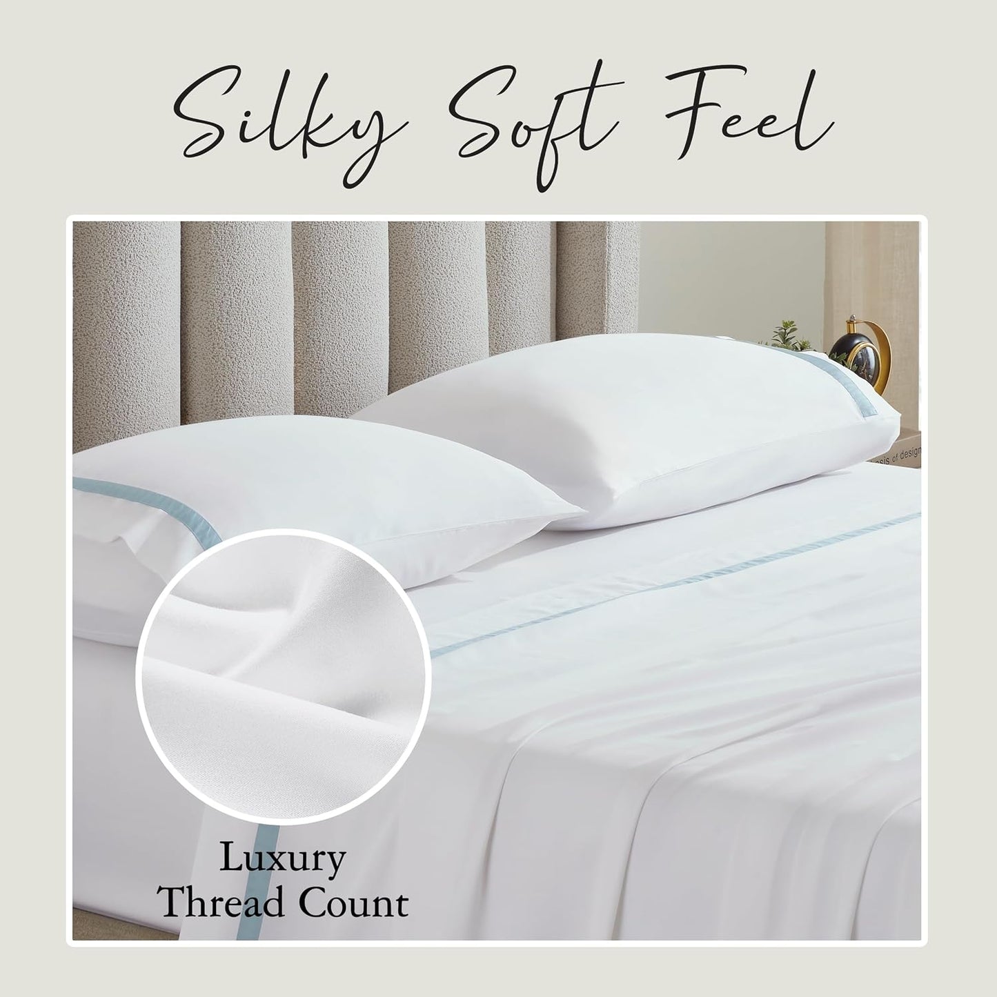 Luxury Bamboo Viscose King Size Pillowcase Set