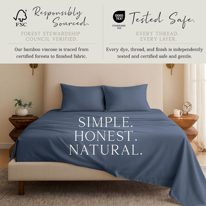 Luxury Bamboo Viscose King Size Pillowcase Set