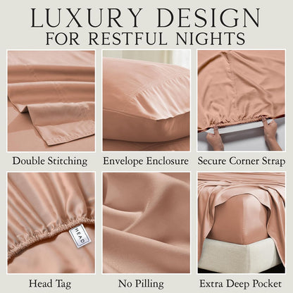 Luxury Bamboo Viscose King Size Pillowcase Set