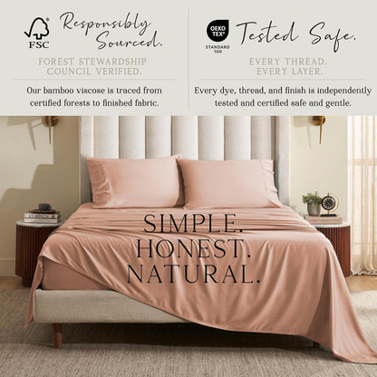 Luxury Bamboo Viscose King Size Pillowcase Set