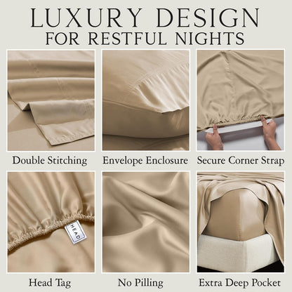 Luxury Bamboo Viscose King Size Pillowcase Set