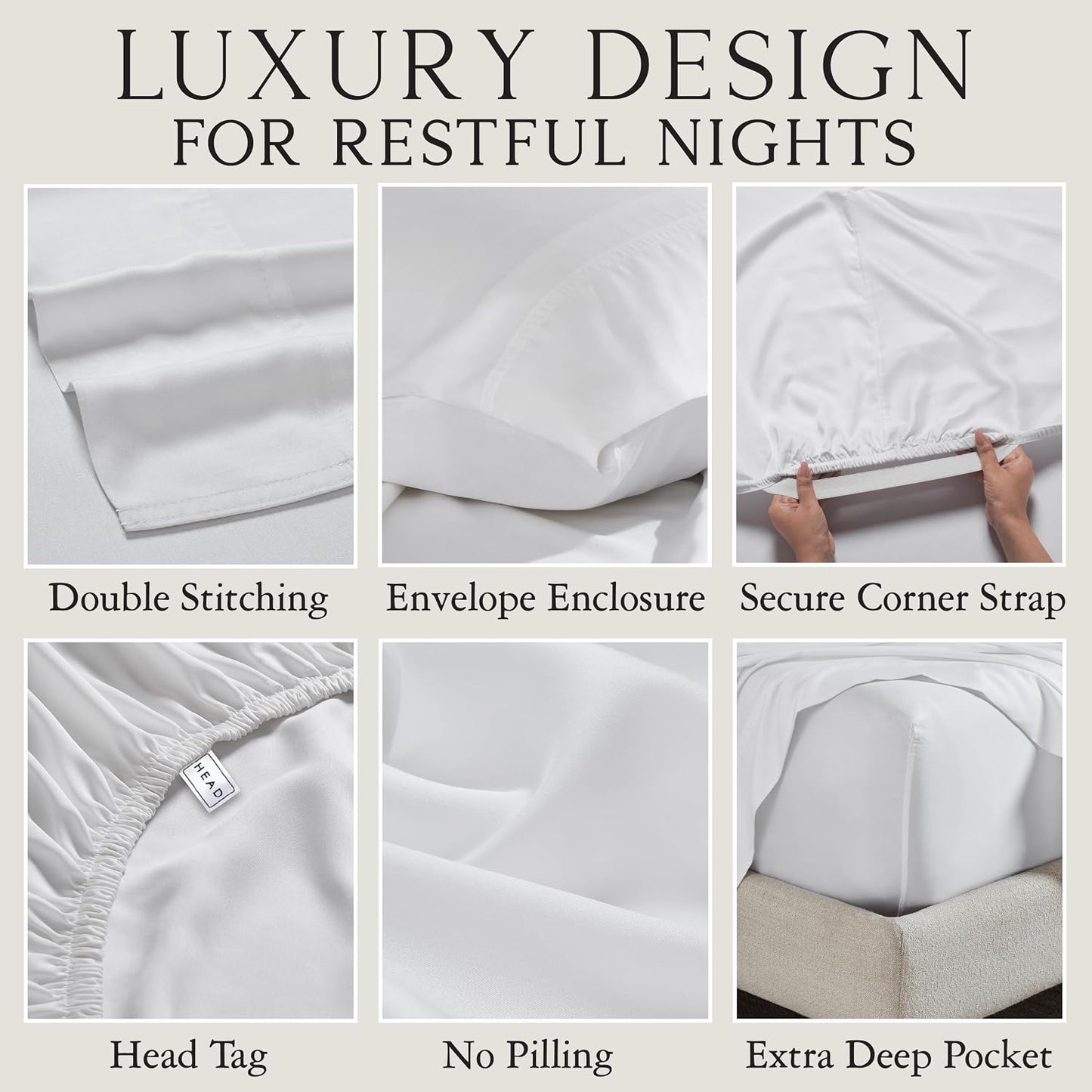 Luxury Bamboo Viscose King Size Pillowcase Set
