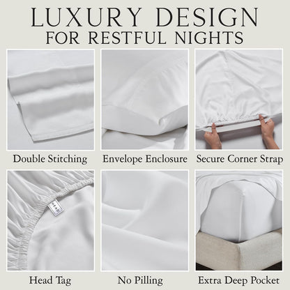Luxury Bamboo Viscose King Size Pillowcase Set