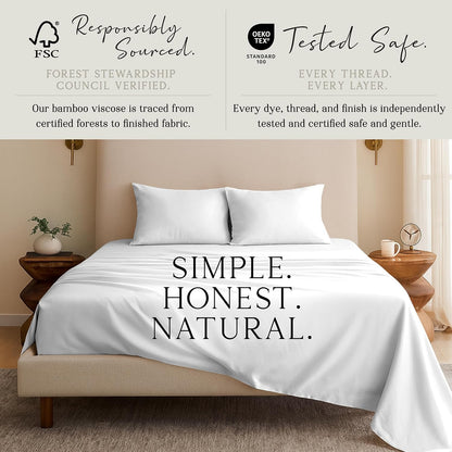 Luxury Bamboo Viscose King Size Pillowcase Set