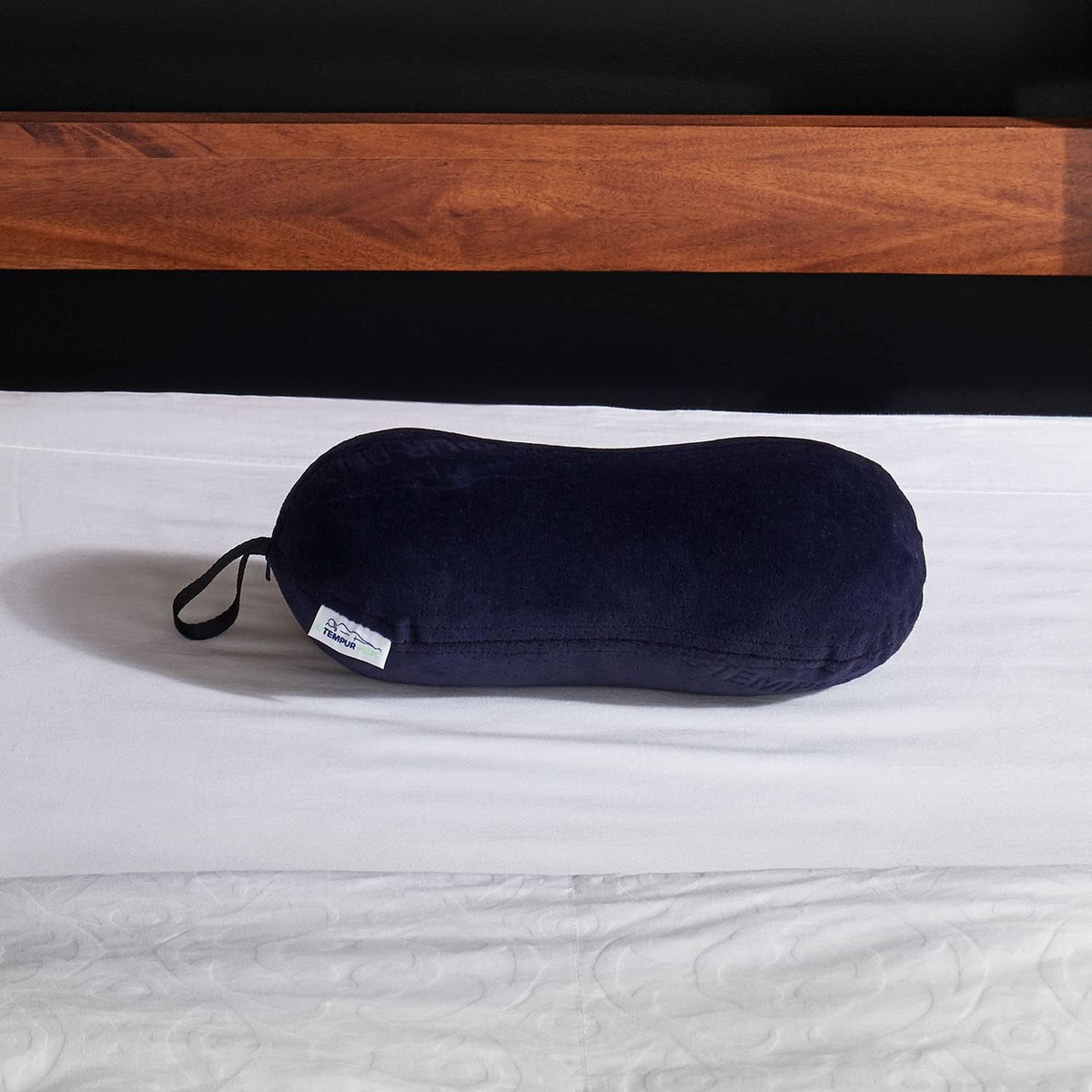 All-Purpose Memory Foam Travel Pillow, Peanut-Shaped Lumbar Pillow for Neck and Back Pressure Relief, Navy