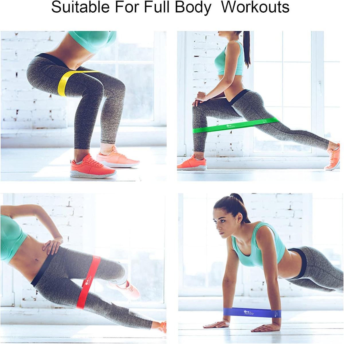 Resistance Bands Set, Exercise Bands Strength Training Fitness Bands Workout Elastic Bands with Legs Ankle Straps, Door Anchor, Handles & Carry Bag for Home Outdoor Workouts