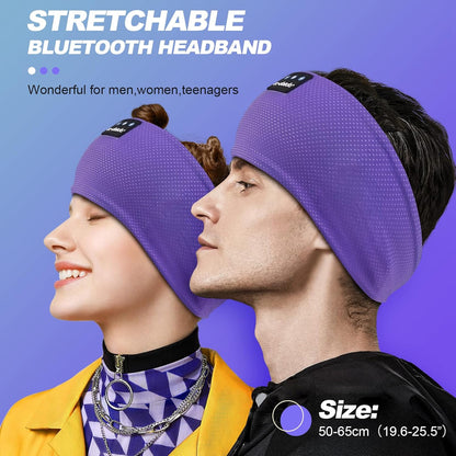 Sleep Headphones Headband Bluetooth 5.4, Sports Headband Earphones Wireless with Speaker Microphone USB C for Women Sleeping Gift Workout Jogging Yoga Insomnia Travel Meditation, Butterfly