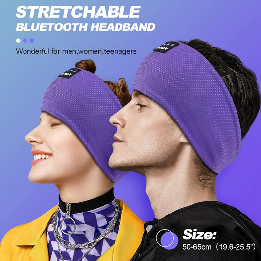 Sleep Headphones Headband Bluetooth 5.4, Sports Headband Earphones Wireless with Speaker Microphone USB C for Women Sleeping Gift Workout Jogging Yoga Insomnia Travel Meditation, Butterfly