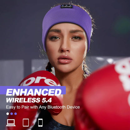 Sleep Headphones Headband Bluetooth 5.4, Sports Headband Earphones Wireless with Speaker Microphone USB C for Women Sleeping Gift Workout Jogging Yoga Insomnia Travel Meditation, Butterfly