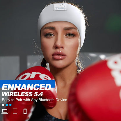 Sleep Headphones Headband Bluetooth 5.4, Sports Headband Earphones Wireless with Speaker Microphone USB C for Women Sleeping Gift Workout Jogging Yoga Insomnia Travel Meditation, Butterfly