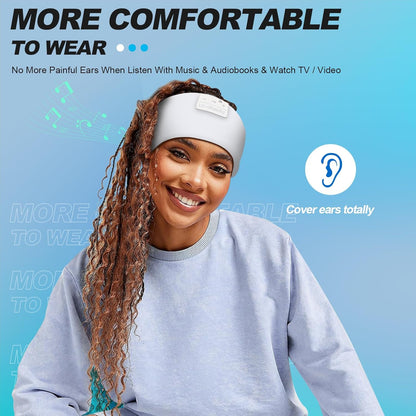 Sleep Headphones Headband Bluetooth 5.4, Sports Headband Earphones Wireless with Speaker Microphone USB C for Women Sleeping Gift Workout Jogging Yoga Insomnia Travel Meditation, Butterfly