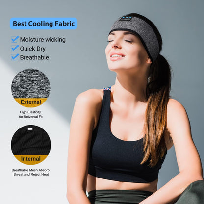 Sleep Headphones Headband Bluetooth 5.4, Sports Headband Earphones Wireless with Speaker Microphone USB C for Women Sleeping Gift Workout Jogging Yoga Insomnia Travel Meditation, Butterfly