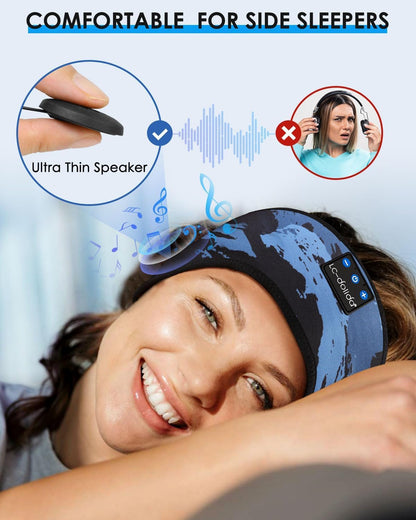 Sleep Headphones Headband Bluetooth 5.4, Sports Headband Earphones Wireless with Speaker Microphone USB C for Women Sleeping Gift Workout Jogging Yoga Insomnia Travel Meditation, Butterfly