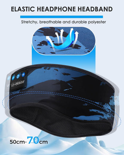 Sleep Headphones Headband Bluetooth 5.4, Sports Headband Earphones Wireless with Speaker Microphone USB C for Women Sleeping Gift Workout Jogging Yoga Insomnia Travel Meditation, Butterfly