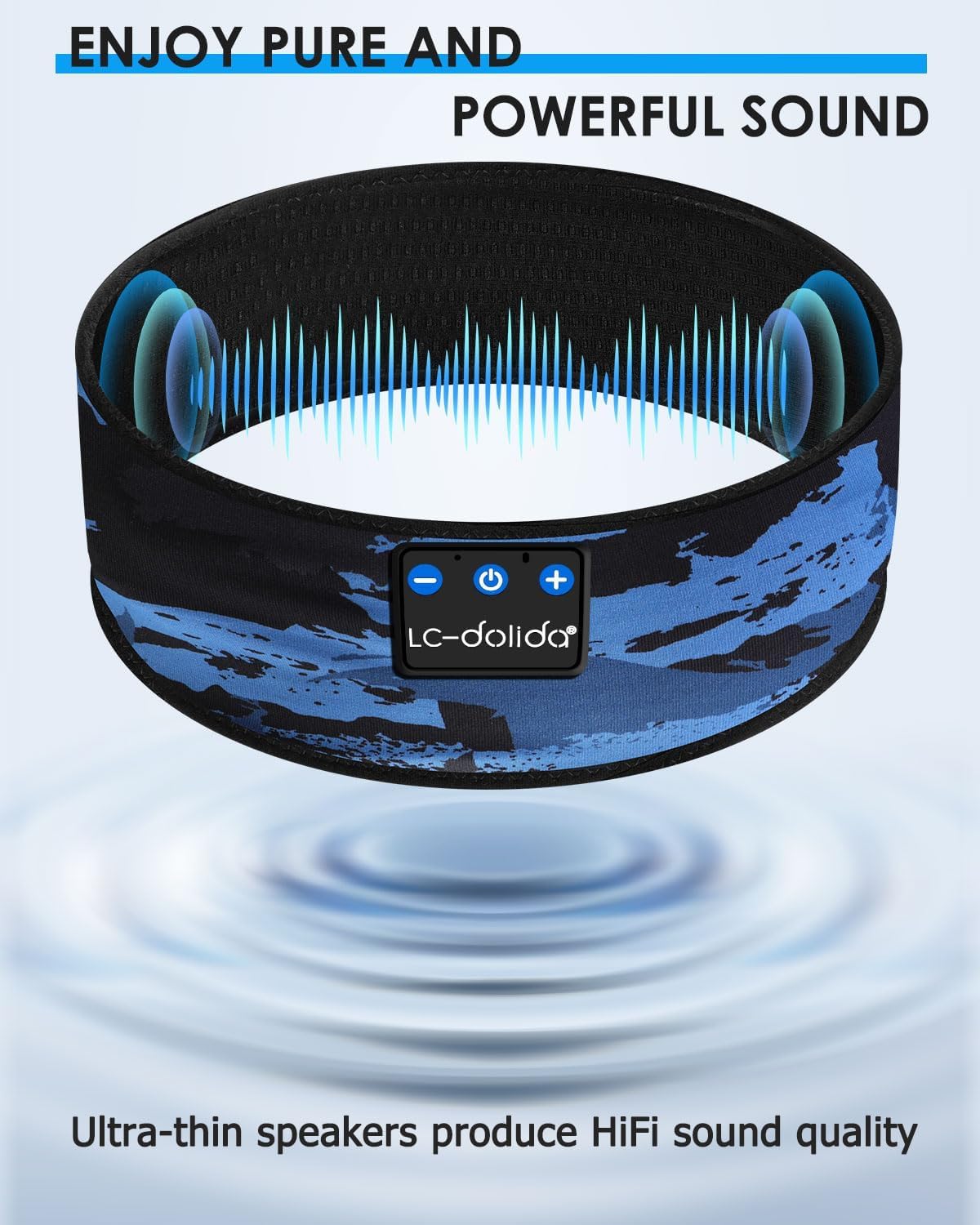 Sleep Headphones Headband Bluetooth 5.4, Sports Headband Earphones Wireless with Speaker Microphone USB C for Women Sleeping Gift Workout Jogging Yoga Insomnia Travel Meditation, Butterfly