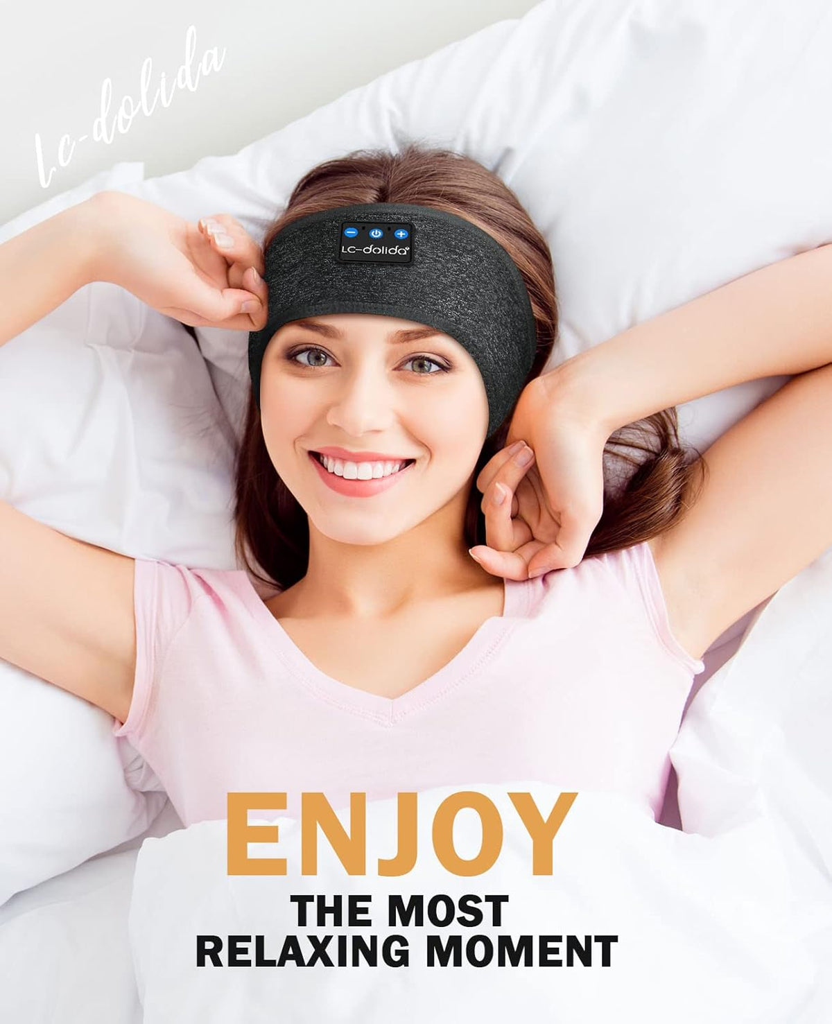 Sleep Headphones Headband Bluetooth 5.4, Sports Headband Earphones Wireless with Speaker Microphone USB C for Women Sleeping Gift Workout Jogging Yoga Insomnia Travel Meditation, Butterfly