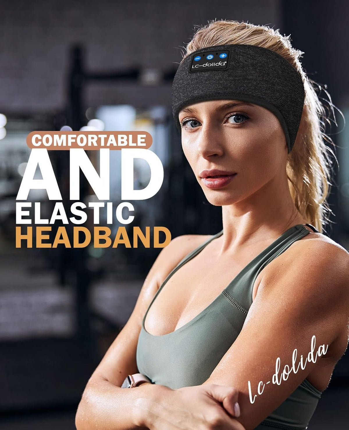 Sleep Headphones Headband Bluetooth 5.4, Sports Headband Earphones Wireless with Speaker Microphone USB C for Women Sleeping Gift Workout Jogging Yoga Insomnia Travel Meditation, Butterfly