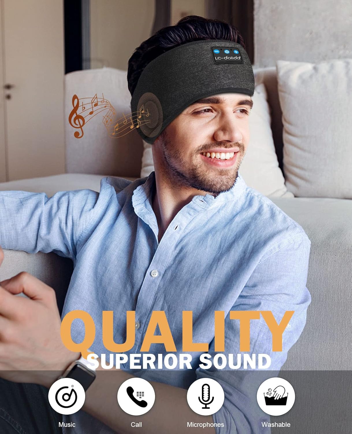 Sleep Headphones Headband Bluetooth 5.4, Sports Headband Earphones Wireless with Speaker Microphone USB C for Women Sleeping Gift Workout Jogging Yoga Insomnia Travel Meditation, Butterfly