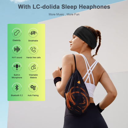 Sleep Headphones Headband Bluetooth 5.4, Sports Headband Earphones Wireless with Speaker Microphone USB C for Women Sleeping Gift Workout Jogging Yoga Insomnia Travel Meditation, Butterfly