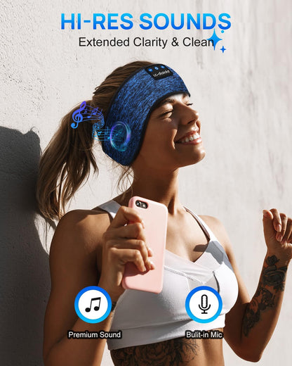 Sleep Headphones Headband Bluetooth 5.4, Sports Headband Earphones Wireless with Speaker Microphone USB C for Women Sleeping Gift Workout Jogging Yoga Insomnia Travel Meditation, Butterfly