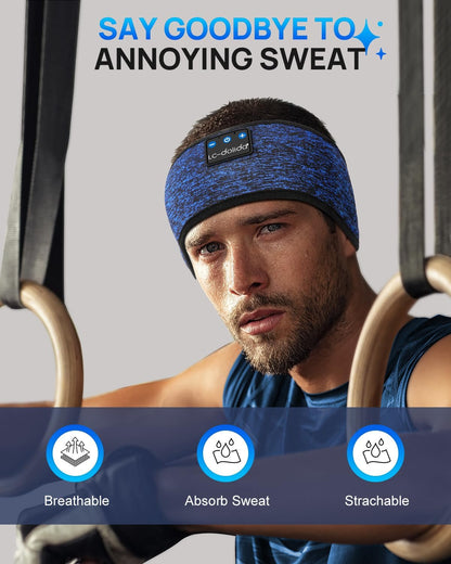 Sleep Headphones Headband Bluetooth 5.4, Sports Headband Earphones Wireless with Speaker Microphone USB C for Women Sleeping Gift Workout Jogging Yoga Insomnia Travel Meditation, Butterfly