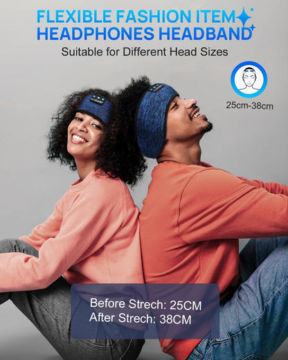 Sleep Headphones Headband Bluetooth 5.4, Sports Headband Earphones Wireless with Speaker Microphone USB C for Women Sleeping Gift Workout Jogging Yoga Insomnia Travel Meditation, Butterfly
