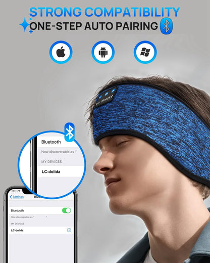 Sleep Headphones Headband Bluetooth 5.4, Sports Headband Earphones Wireless with Speaker Microphone USB C for Women Sleeping Gift Workout Jogging Yoga Insomnia Travel Meditation, Butterfly