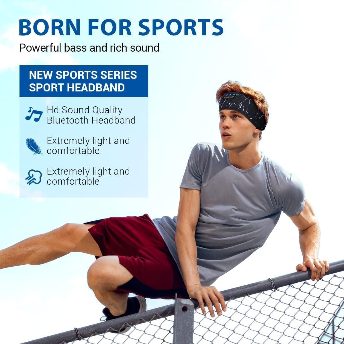 Sleep Headphones Headband Bluetooth 5.4, Sports Headband Earphones Wireless with Speaker Microphone USB C for Women Sleeping Gift Workout Jogging Yoga Insomnia Travel Meditation, Butterfly