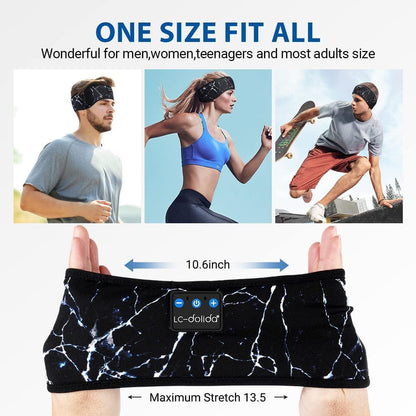 Sleep Headphones Headband Bluetooth 5.4, Sports Headband Earphones Wireless with Speaker Microphone USB C for Women Sleeping Gift Workout Jogging Yoga Insomnia Travel Meditation, Butterfly
