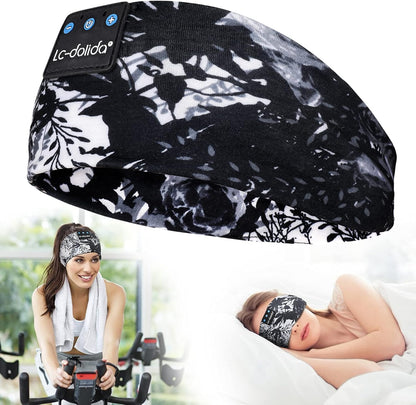 Sleep Headphones Headband Bluetooth 5.4, Sports Headband Earphones Wireless with Speaker Microphone USB C for Women Sleeping Gift Workout Jogging Yoga Insomnia Travel Meditation, Butterfly