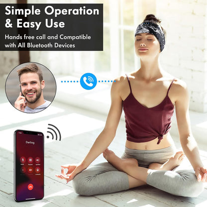 Sleep Headphones Headband Bluetooth 5.4, Sports Headband Earphones Wireless with Speaker Microphone USB C for Women Sleeping Gift Workout Jogging Yoga Insomnia Travel Meditation, Butterfly