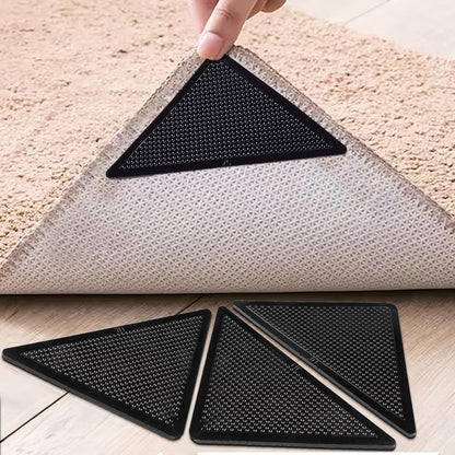 ® Heavy Duty Non-Slip Reusable Rug Corner Pads - Double-Sided Adhesive Pad for Corners and Sides on Hardwood Floors, Area Rugs - Keep Your Rug in Place (Pack of 4)