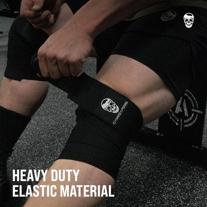 Knee Wraps for Squats and Powerlifting 72 Inch Compression Wraps with Strap for Men & Women Weightlifting Support