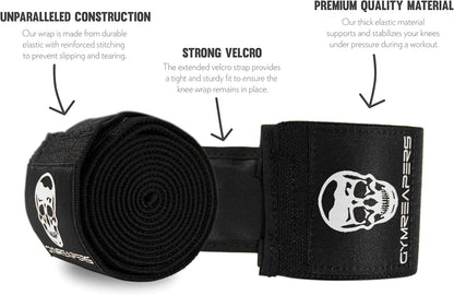 Knee Wraps for Squats and Powerlifting 72 Inch Compression Wraps with Strap for Men & Women Weightlifting Support