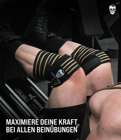 Knee Wraps for Squats and Powerlifting 72 Inch Compression Wraps with Strap for Men & Women Weightlifting Support