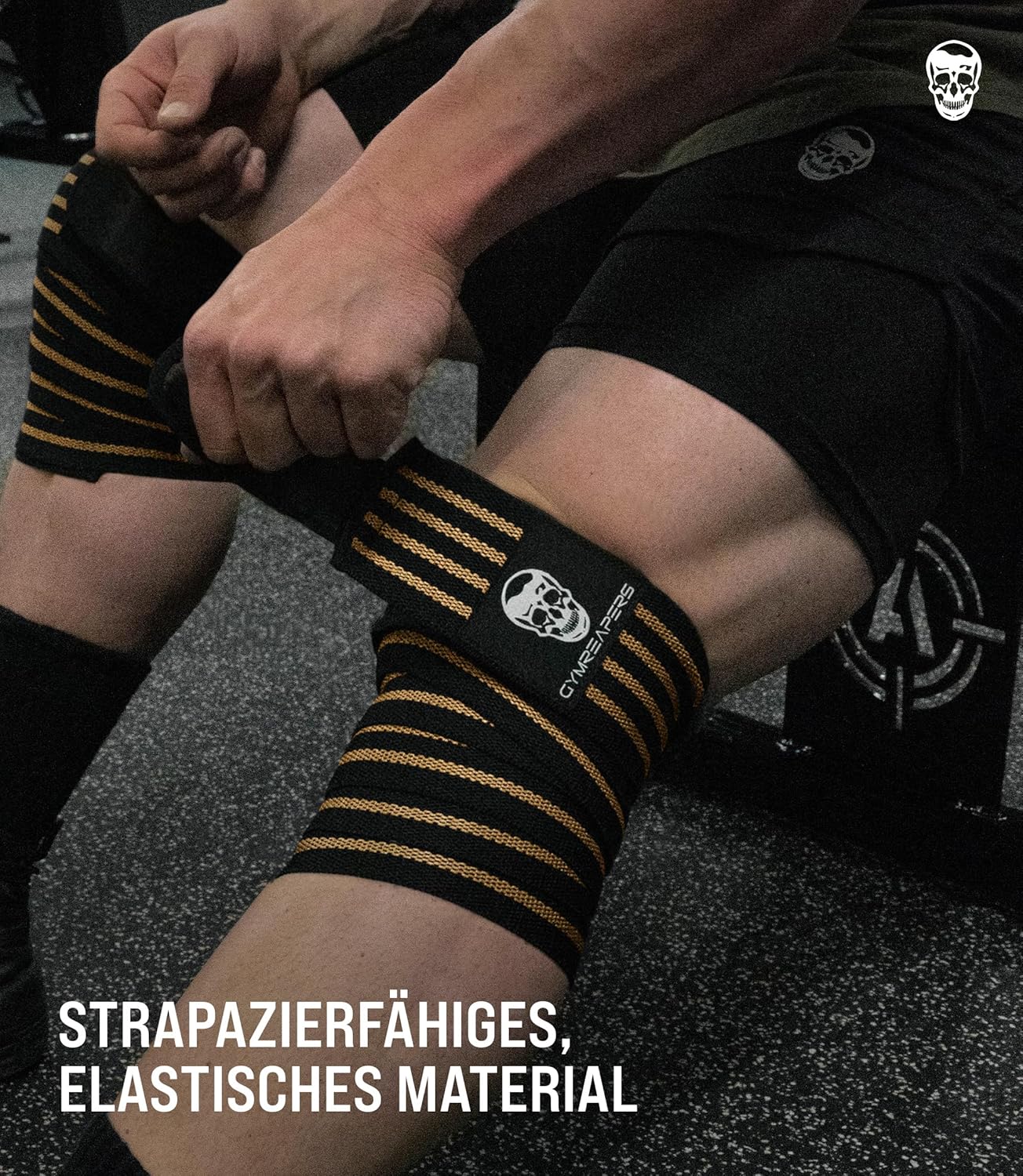 Knee Wraps for Squats and Powerlifting 72 Inch Compression Wraps with Strap for Men & Women Weightlifting Support