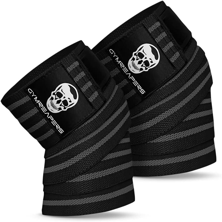 Knee Wraps for Squats and Powerlifting 72 Inch Compression Wraps with Strap for Men & Women Weightlifting Support