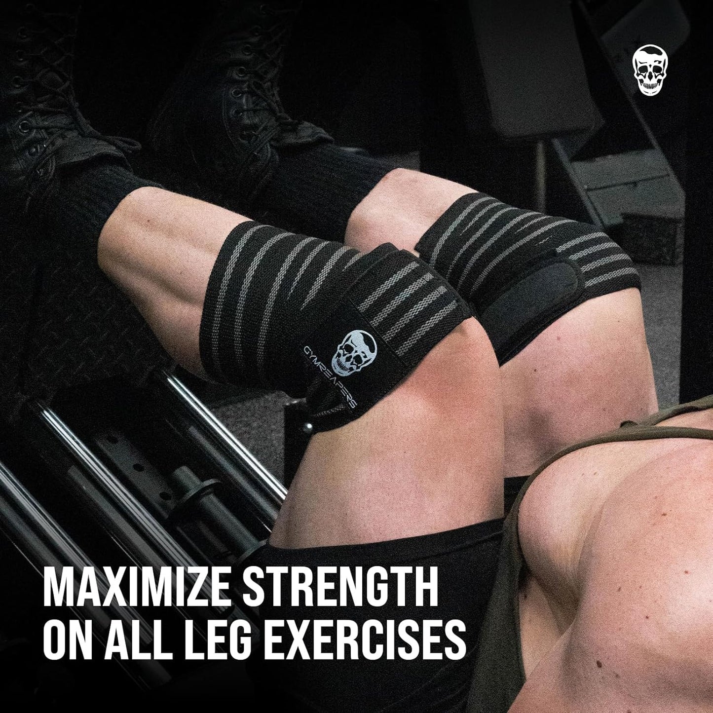 Knee Wraps for Squats and Powerlifting 72 Inch Compression Wraps with Strap for Men & Women Weightlifting Support