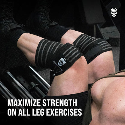 Knee Wraps for Squats and Powerlifting 72 Inch Compression Wraps with Strap for Men & Women Weightlifting Support