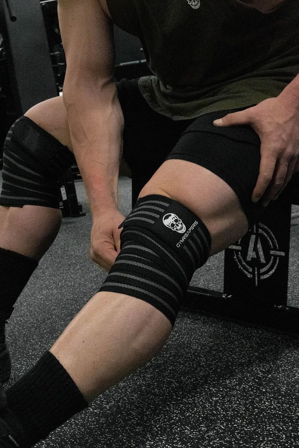 Knee Wraps for Squats and Powerlifting 72 Inch Compression Wraps with Strap for Men & Women Weightlifting Support
