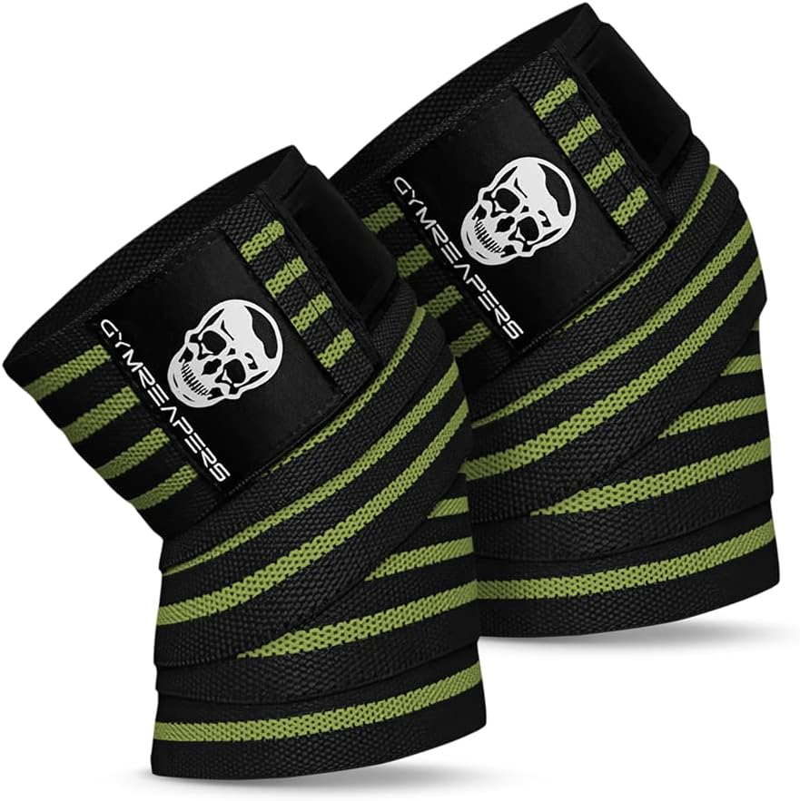Knee Wraps for Squats and Powerlifting 72 Inch Compression Wraps with Strap for Men & Women Weightlifting Support