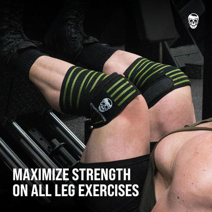 Knee Wraps for Squats and Powerlifting 72 Inch Compression Wraps with Strap for Men & Women Weightlifting Support