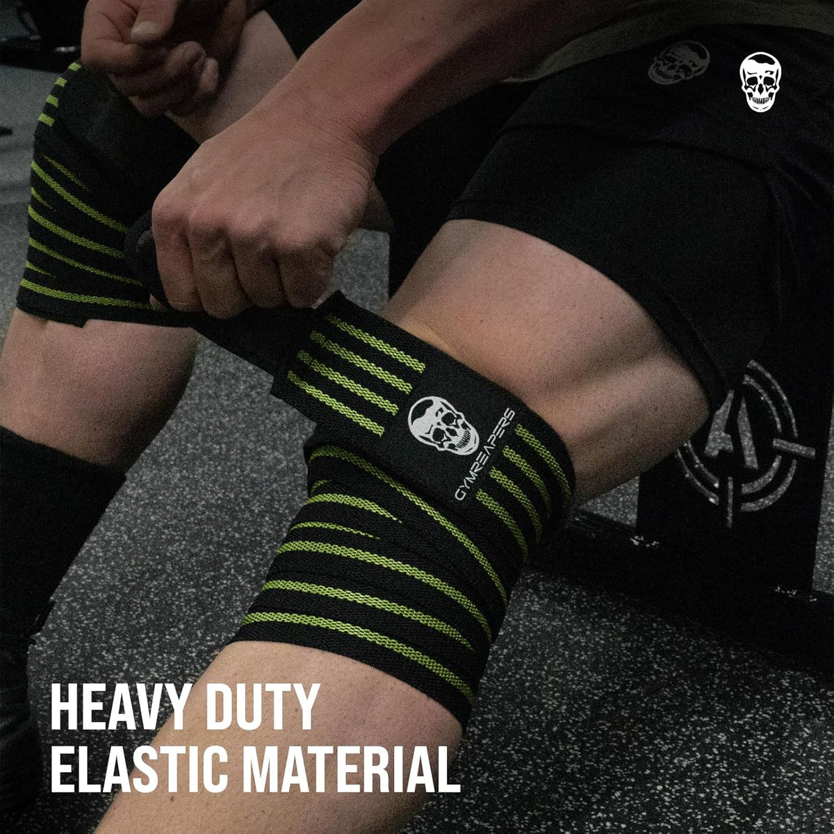 Knee Wraps for Squats and Powerlifting 72 Inch Compression Wraps with Strap for Men & Women Weightlifting Support