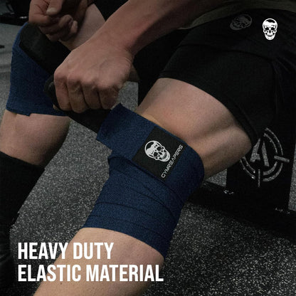 Knee Wraps for Squats and Powerlifting 72 Inch Compression Wraps with Strap for Men & Women Weightlifting Support